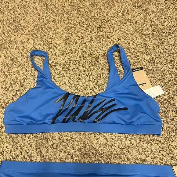 NIKE Bikini Set: LOGO TOP & Sneakerkini Bottom: BLUE: NWT: SZ XL